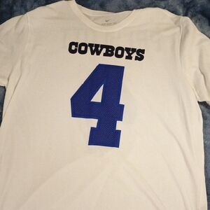 Nike White Tee with Blue Accents